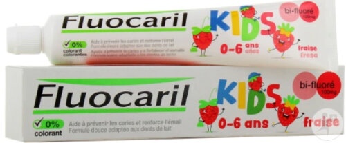 Fluocaril Kids Pastă De Dinți 0-6 Ani Aromă De Căpșuni Tub 75ml - Img 1