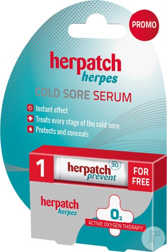 Herpatch Ser pentru Bubițe de Febră, Tub 5 ml + Stick Preventiv 4,8 g Promoțional - Img 1
