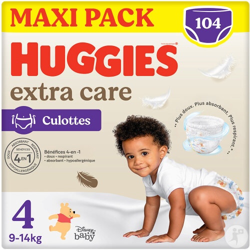Huggies Extra Care Scutec Chilotel Pentru Copii Mărimea 4 4x26 Bucăți - Img 1