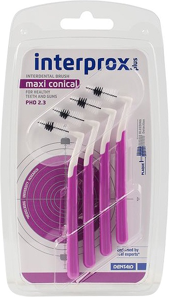 Interprox Periuțe Interdentare Plus Maxi Conical PHD 2,3 Violet 4 Bucăți - Img 1