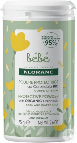 Klorane Bébé Pudră Protectoare Cu Mușeîel Corp Și Scutec 75g - Img 1