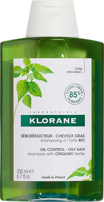 Klorane Nettle Organic Șampon Purificant Și Reechilibrant Sebo-Reducător Păr Gras 200ml - Img 1