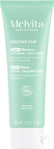 Melvita Nectar Pur Scrub 3 În 1 Și Îngrijire Țintită 75ml - Img 1