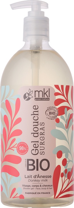 MKL Green Nature Gel De Duș Ultra Hridatant Bio Cu Lapte De Măgăriță Pentru Față/Corp/Păr 1l - Img 1