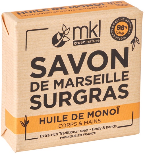 MKL Green Nature Săpun Solid Marseille Ultra HIdradant Cu Ulei De Monoï Bio 100g - Img 1