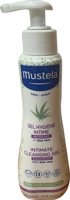 Mustela Bébé-Enfant Gel Igienă Intimă Pentru Disconfort Bebeluși‑Copii Flacon Cu Pompă 200ml - Img 1