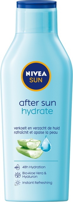 Nivea Sun After Sun Hydrate Loțiune Hidratantă 48h După Plajă Aloe Vera Și Acid Hialuronic 400ml - Img 1