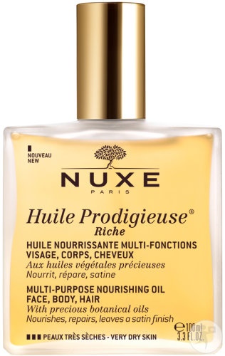 Nuxe Huile Prodigieuse Riche Ulei Multifuncţional Pentru Pielea Foarte Uscată 100ml - Img 1
