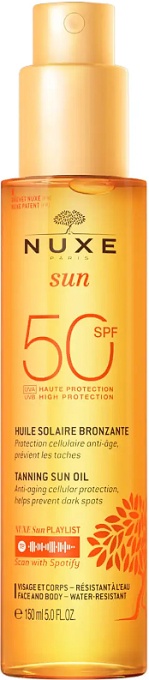 Nuxe Sun Ulei De Bronzare SPF50 Față Și Corp 150ml - Img 1