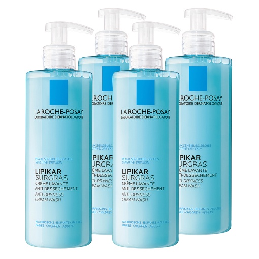 Pachet 3+1 La Roche-Posay Lipikar Surgras Gel De Duş-Cremă Ultra-Hrănitor Piele Uscată 4x400ml - Img 1