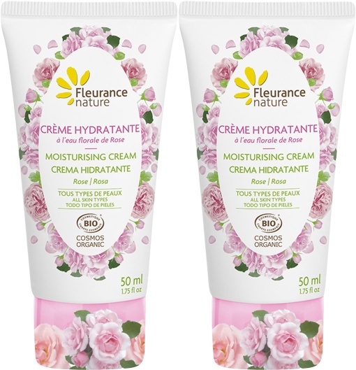 Pachet Fleurance Nature Cremă Hidratantă Cu Apă Florală De Trandafiri 2x50ml - Img 1