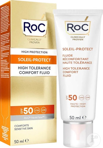 RoC Soleil Protect Fluid De Confort Cu Toleranță Ridicată SPF50 50ml - Img 1