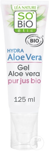 So'Bio Étic Aloe Vera Gel Pur De Aloe Vera Bio Pentru Ten Sensibil Și Reactiv 125ml - Img 1