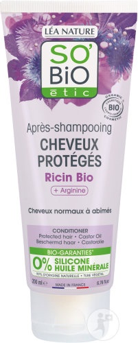 So'Bio Étic Balsam De Păr Cu Ricin Bio + Arginină Pentru Păr Normal Până La Deteriorat 200ml - Img 1