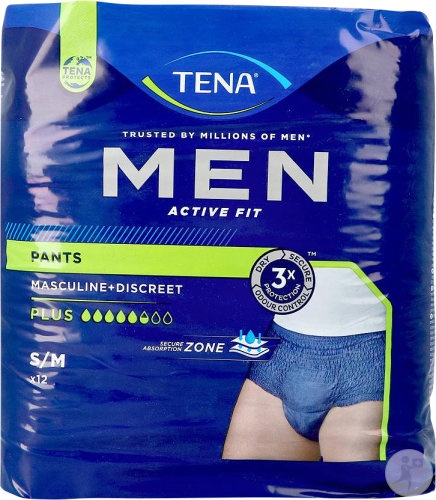 Tena Men Active Fit Culotte Incontinență Plus Mărime S/M 12 Bucăți - Img 1