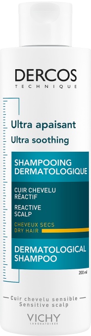 Vichy Dercos Ultra Soothing Șampon Pentru Păr Uscat Flacon 200ml - Img 1