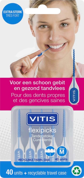 Vitis Flexipick Toothpicks Scobitori 40 Bucăți - Img 1