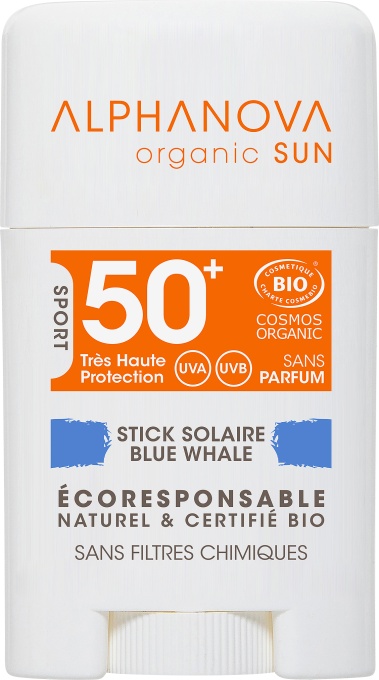 Alphanova Sun Stick Solar Blue Whale SPF50+ Fața Bio 12g - Img 1