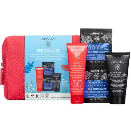 Apivita Set Îngrijire Solară Bee Sun Safe Hydra Sensitive Cremă Calmantă SPF50+ 4 Produse - Img 1