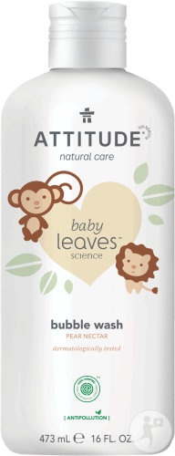 Attitude Baby Leaves Spumant De Baie Natural Cu Nectar De Pară Flacon 473ml - Img 1