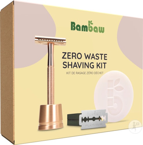 Bambaw Set Ras Zero Waste Ediție Aur Roz - Img 1
