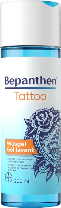 Bepanthen Tattoo Gel De Spălare Pentru Piele Tatuată Flacon 200ml - Img 1