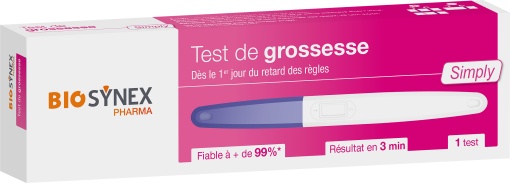 Biosynex Simply Test De Sarcină De La Prima Zi De Întârziere A Menstruației 1 Bucată - Img 1