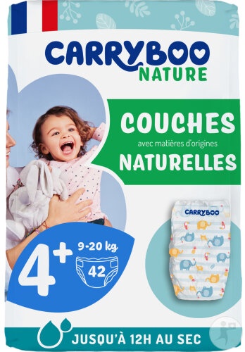 Carryboo Nature Scutece Naturale Cu Model Trop Chou Mărimea 4+ 9-20kg 42 Bucăți - Img 1