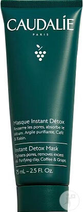 Caudalie Vinergetic C+ Mască Detoxifiantă Purificatoare Cu Argilă Cafea Struguri Tub 75ml - Img 1