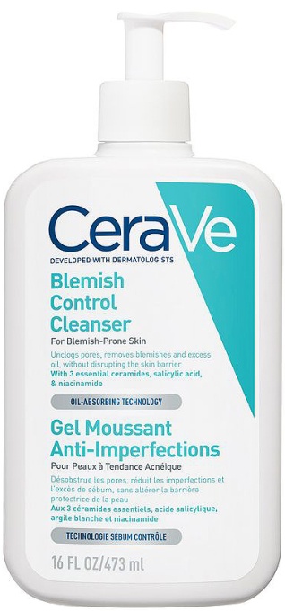 CeraVe Gel Spumant Anti-Imperfecțiuni Pentru Ten Acneic 473ml - Img 1