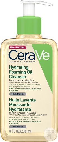 Cerave Ulei De Curățare Spumant Hidratant Piele Normală Spre Foarte Uscată Flacon Cu Pompiță 236ml - Img 1