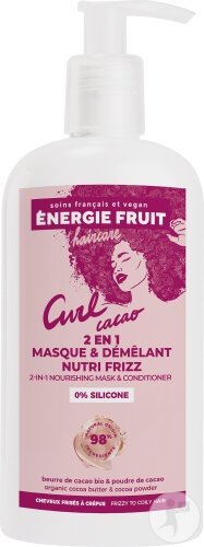 Energie Fruit Mască Și Balsam 2in1 Nutritiv‑Intens Păr Creț Bio Flacon Cu Pompiță 300ml - Img 1