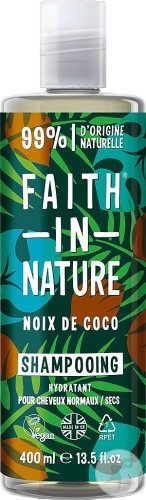 Faith In Nature Șampon Cu Nucă De Cocos Pentru Păr Normal/Uscat Flacon 400ml - Img 1