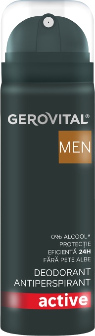 Gerovital Men Deodorant Antiperspirant Active 150ml - Img 1