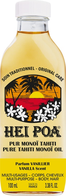 Hei Poa Ulei Pur Monoï de Tahiti AO Multifuncțional cu parfum de vanilie Flacon 100 ml - Img 1