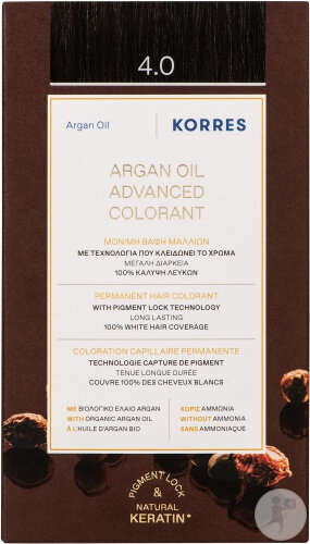 Korres Colorare Permanentă Cu Ulei De Argan Performanță Înaltă 4.0 Șaten 1 Kit - Img 1