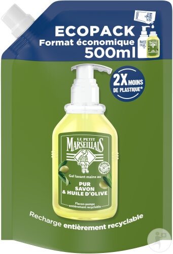 Le Petit Marseillais Săpun Lichid Mâini Ulei De Măsline Reumplere 500ml - Img 1
