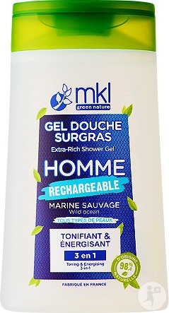 MKL Green Nature Gel De Duș Surgras Ultra-Hrănitor Bărbați Oceanul Sălbatic Bio 200ml - Img 1