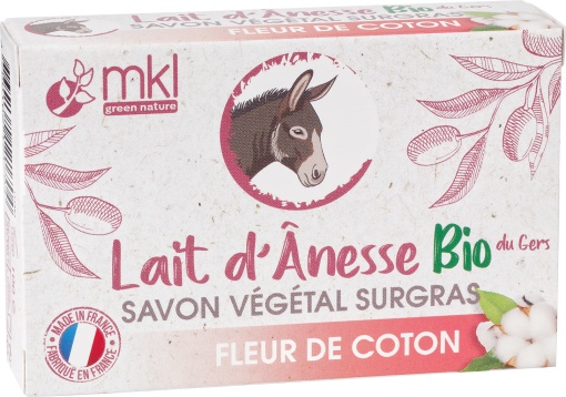 MKL Green Nature Lapte De Măgăriță Din Gers Săpun Vegetal Nutritiv Floare De Bumbac Bio 100g - Img 1