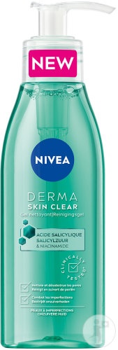 Nivea Derma Skin Clear Gel De Curățare Flacon Cu Pompiță 150ml - Img 1