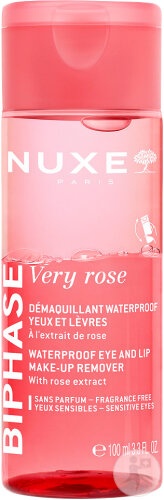 Nuxe Very Rose Demachiant Bifazic Pentru Ochi Si Buze Rezistent La Apă Flacon 100ml - Img 1