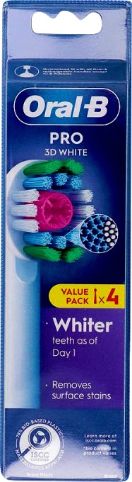 Oral-B Pro 3D White XF Rezerve 4 Bucăți - Img 1