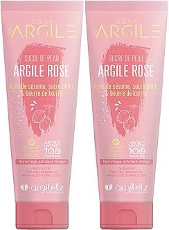 Pachet Argiletz Coeur D'Argile Sucre De Peau Argilă Roz Exfoliant Facial Tub 2x100ml - Img 1