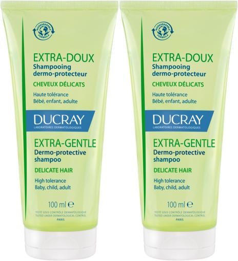 Pachet Ducray Extra-Gentle Șampon Dermo-Protector Păr Delicat 2x100ml - Img 1