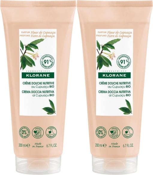 Pachet Klorane Cupuaçu Bio Cremă De Duș 2x200ml - Img 1