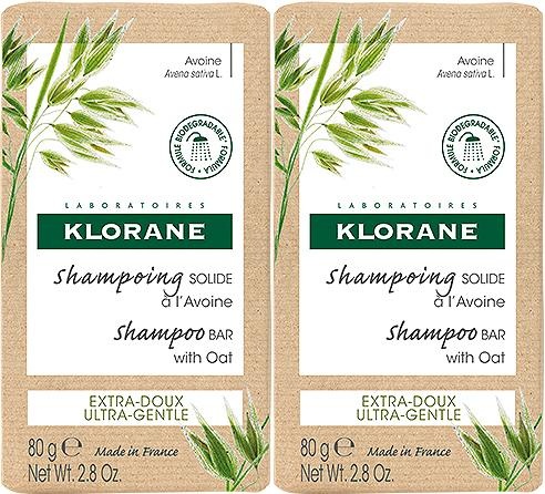 Pachet Klorane Șampon Solid Cu Ovăz 2x80g - Img 1