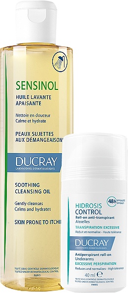 Pachet Mix&amp;Match Ducray Hidrosis Control Antiperspirant + Ducray Sensinol Ulei De Curățare - Img 1