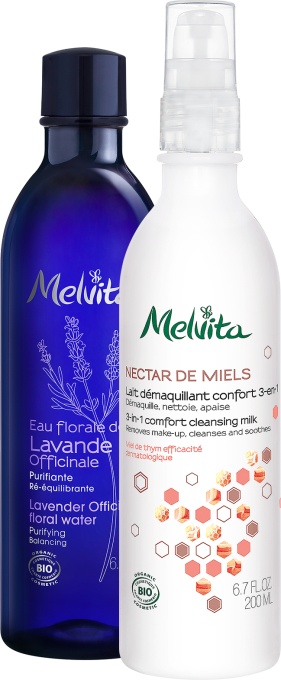 Pachet Mix&amp;Match Melvita Apă Florală De Lavandă + Nectar De Miels Lapte Demachiant Bio - Img 1