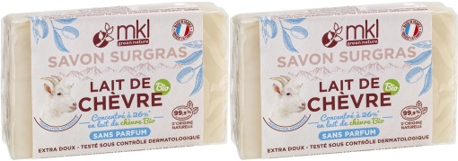 Pachet MKL Green Nature Săpun Ultra Hrănitor Cu Lapte De Capră Bio Fără Parfum 2x100g - Img 1