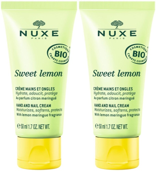 Pachet Nuxe Sweet Lemon Cremă De Mâini Și Unghii Bio 2x50ml - Img 1